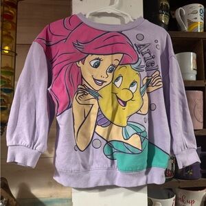 Disney Princess Ariel & Flounder Toddler Sweatshirt Size 4T
